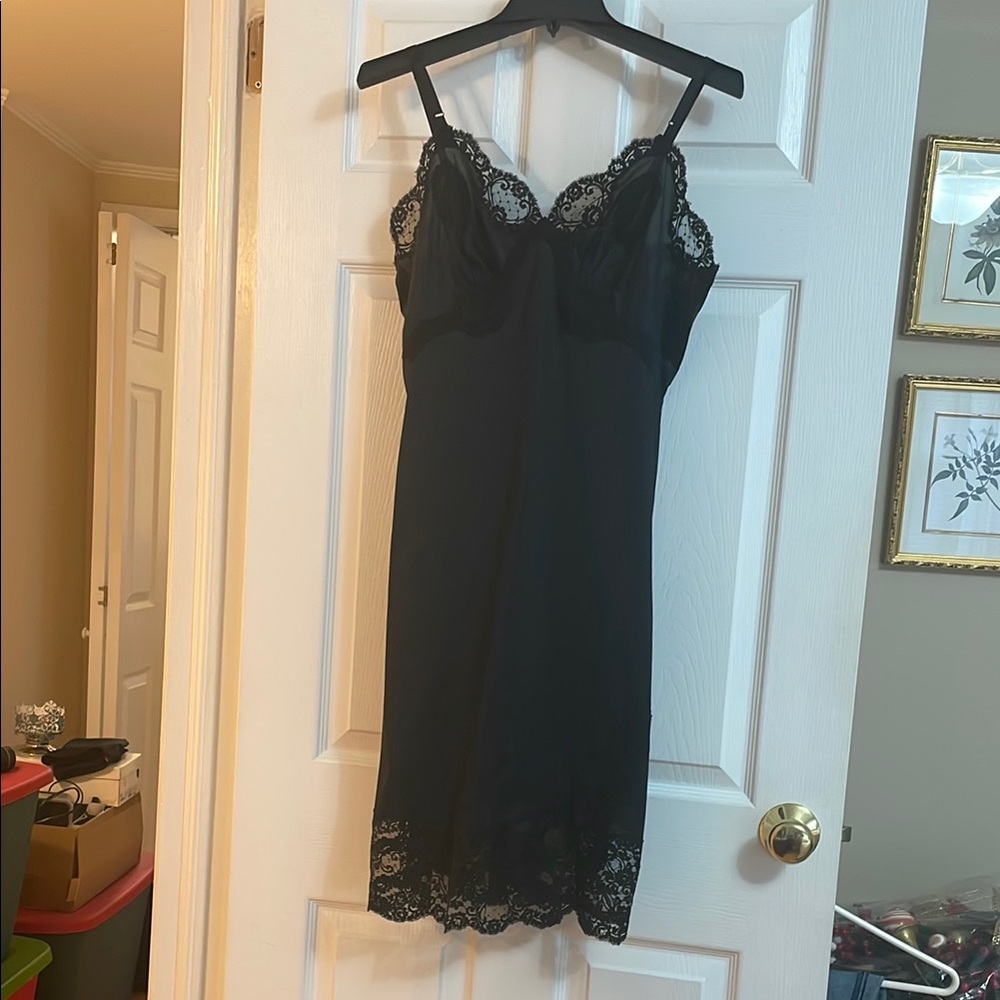 Elegant Black Lace Slip